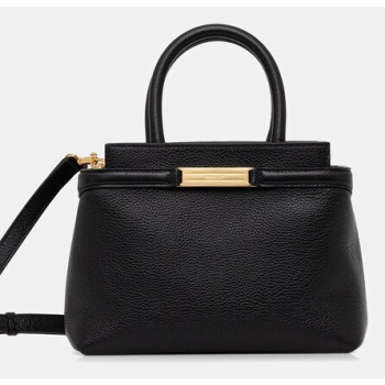 δερμάτινη τσάντα bally χρώμα μαύρο, wah02f φυσικό δέρμα