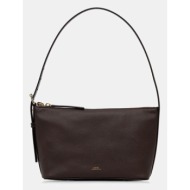 βαμβακερή τσάντα a.p.c. sac vera shoulder χρώμα: μαύρο, pxcbl.f61974 κύριο υλικό: 100% φυσικό δέρμα
