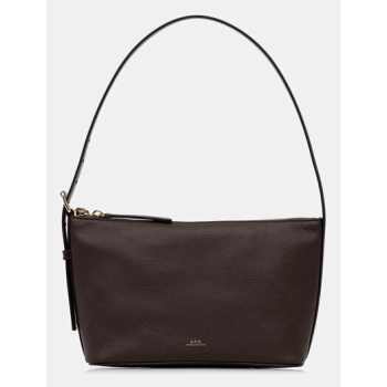 βαμβακερή τσάντα a.p.c. sac vera shoulder χρώμα μαύρο