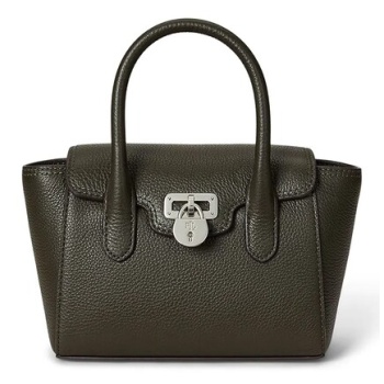 δερμάτινη τσάντα lauren ralph lauren χρώμα καφέ, 431969349