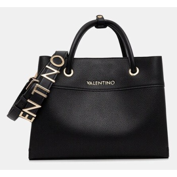 τσάντα valentino bags χρώμα μαύρο, vbs5a802 κύριο υλικό