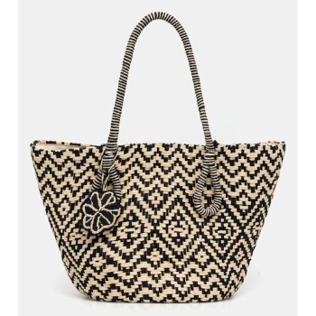 τσάντα hoss intropia χρώμα μπεζ, 2059300 κύριο υλικό 100%