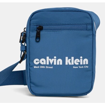 σακίδιο calvin klein χρώμα μπλε, lv04g3180g 100%