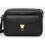 δερμάτινη τσάντα coccinelle coccinelle beat soft χρώμα: μαύρο, e1.mf6.15.06.01 100% φυσικό δέρμα