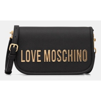 τσάντα love moschino χρώμα μαύρο, jc4028pp1nkd0000 100%