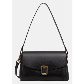 δερμάτινη τσάντα answear.lab χρώμα μαύρο 100% φυσικό δέρμα