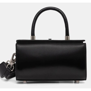 δερμάτινη τσάντα answear.lab χρώμα μαύρο 100% φυσικό δέρμα