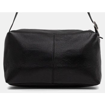 δερμάτινη τσάντα answear.lab χρώμα μαύρο 100% φυσικό δέρμα