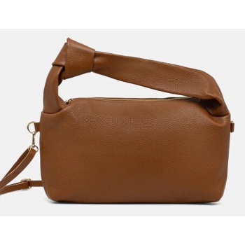 δερμάτινη τσάντα answear.lab χρώμα καφέ 100% φυσικό δέρμα