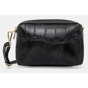 δερμάτινη τσάντα answear.lab χρώμα καφέ 100% φυσικό δέρμα