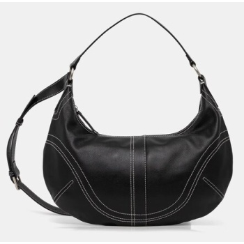 δερμάτινη τσάντα answear.lab χρώμα μαύρο 100% φυσικό δέρμα