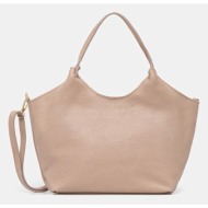 δερμάτινη τσάντα answear.lab χρώμα: ροζ 100% φυσικό δέρμα