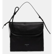 δερμάτινη τσάντα patrizia pepe χρώμα: μαύρο, 8b0517 l162 κύριο υλικό: 100% calfskin
φόδρα: 100% πολυ