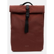 σακίδιο πλάτης rains 13330 rolltop rucksack mini χρώμα: πορτοκαλί, 13330 100% πολυεστέρας με επίστρω