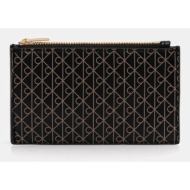 πορτοφόλι calvin klein χρώμα: μαύρο, lv04f1084g 70% ανακυκλωμένος πολυεστέρας, 30% πολυουρεθάνη