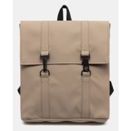 σακίδιο πλάτης rains 13310 msn bag mini χρώμα: μπεζ, 13310 100% πολυεστέρας με επίστρωση πολυουρεθάν