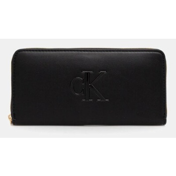 πορτοφόλι calvin klein χρώμα μαύρο, lv04f1077g 100%