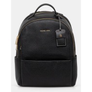 δερμάτινο σακίδιο michael michael kors sable χρώμα: μαύρο, 30t5g3xb2l φυσικό δέρμα