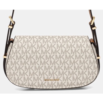 τσάντα michael michael kors lydia χρώμα μπεζ, 32s5gl0c1b