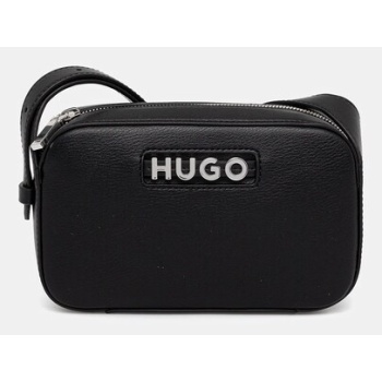 τσάντα hugo χρώμα μαύρο, 50547054 κύριο υλικό 62%