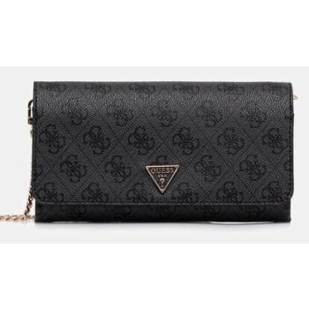 τσάντα guess noelle χρώμα γκρι, hwbg96 72750 κύριο υλικό