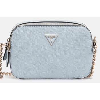 τσάντα guess noelle χρώμα μπλε, hwzg96 72140 κύριο υλικό