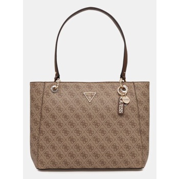 τσάντα guess noelle χρώμα μπεζ, hwbg96 72250 κύριο υλικό