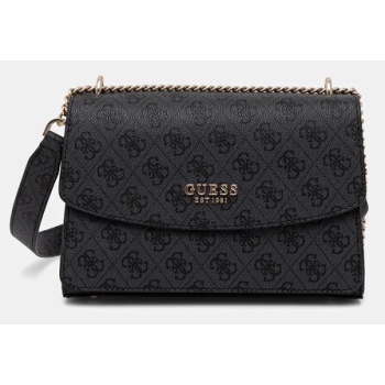 τσάντα guess calista χρώμα γκρι, hwsg73 34210 κύριο υλικό