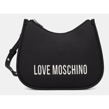 τσάντα love moschino χρώμα μαύρο, jc4021pp1nkd000b 100% pu