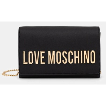 τσάντα love moschino χρώμα μαύρο, jc4103pp1nkd0000 100% pu