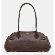 δερμάτινη τσάντα coach empire carryall bag 34 χρώμα: καφέ, ccm57 φυσικό δέρμα