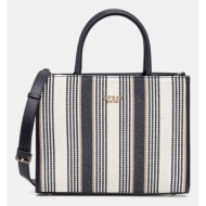 τσάντα guess nicolette χρώμα: ναυτικό μπλε, hwas96 62220 71% πολυεστέρας, 24% βαμβάκι, 5% βισκόζη