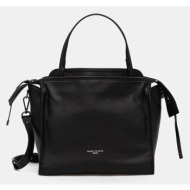 δερμάτινη τσάντα gianni chiarini janis χρώμα: μαύρο, bs.11245.mus φυσικό δέρμα