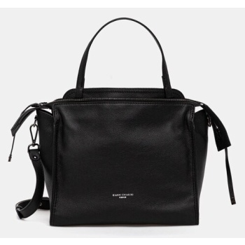 δερμάτινη τσάντα gianni chiarini janis χρώμα μαύρο