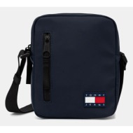 σακίδιο tommy jeans χρώμα: ναυτικό μπλε, am0am13396 95% πολυουρεθάνη, 5% ανακυκλωμένος πολυεστέρας