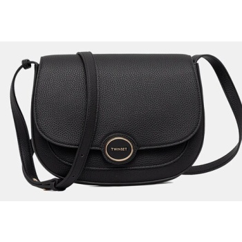 τσάντα twinset χρώμα μαύρο, 252tb7294 100% πολυουρεθάνη