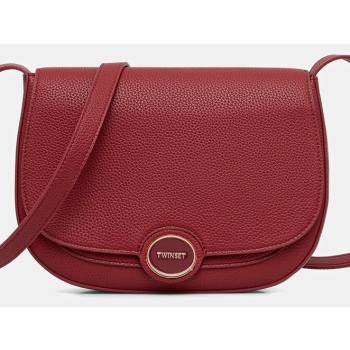τσάντα twinset χρώμα κόκκινο, 252tb7294 100% πολυουρεθάνη