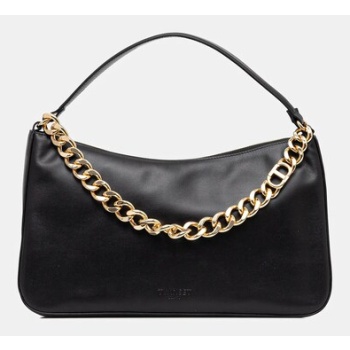 δερμάτινη τσάντα twinset χρώμα μαύρο, 999tb7010 υλικό 1