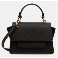 δερμάτινη τσάντα answear.lab χρώμα: καφέ 100% φυσικό δέρμα