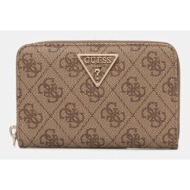 πορτοφόλι guess laurel χρώμα: μπεζ, swsg74 59140 συνθετικό ύφασμα