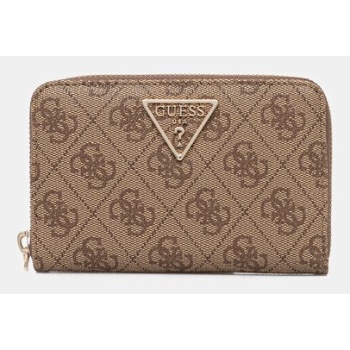 πορτοφόλι guess laurel χρώμα μπεζ, swsg74 59140 συνθετικό