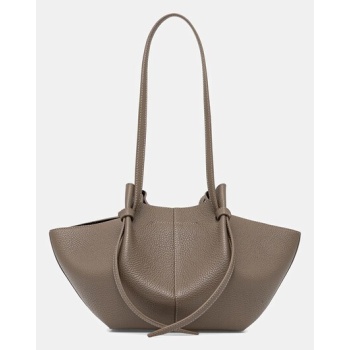 δερμάτινη τσάντα yuzefi mochi χρώμα μπεζ