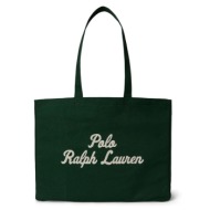 τσάντα polo ralph lauren χρώμα: μπεζ, 405962436 100% βαμβάκι
