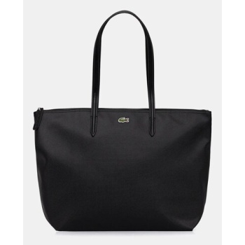 τσάντα lacoste χρώμα μαύρο, nf1888pk κύριο υλικό 100%