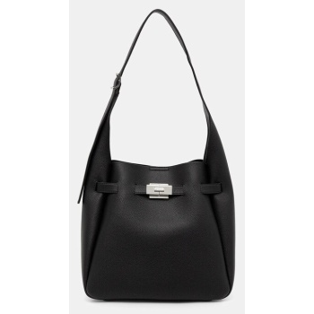 τσάντα dkny χρώμα μαύρο, r52cak42 100% πολυουρεθάνη