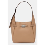 τσάντα dkny χρώμα καφέ ...