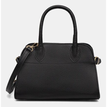 δερμάτινη τσάντα answear.lab χρώμα μαύρο 100% φυσικό δέρμα