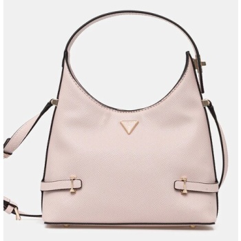 τσάντα guess rosalba χρώμα ροζ, hwzg96 57010 100%