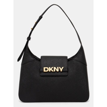 τσάντα dkny χρώμα μαύρο, r523kl20 κύριο υλικό 100% φυσικό