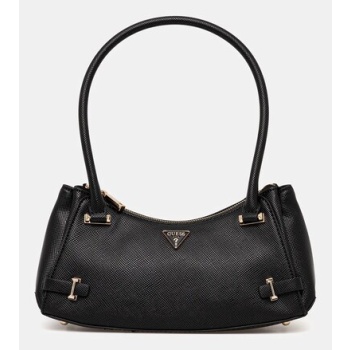 τσάντα guess rosalba χρώμα μαύρο, hwzg96 57170 υλικό 1